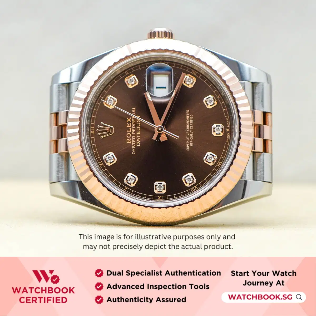 Rolex Datejust 126331 Chocolate w 10 Point Diamonds Jubilee