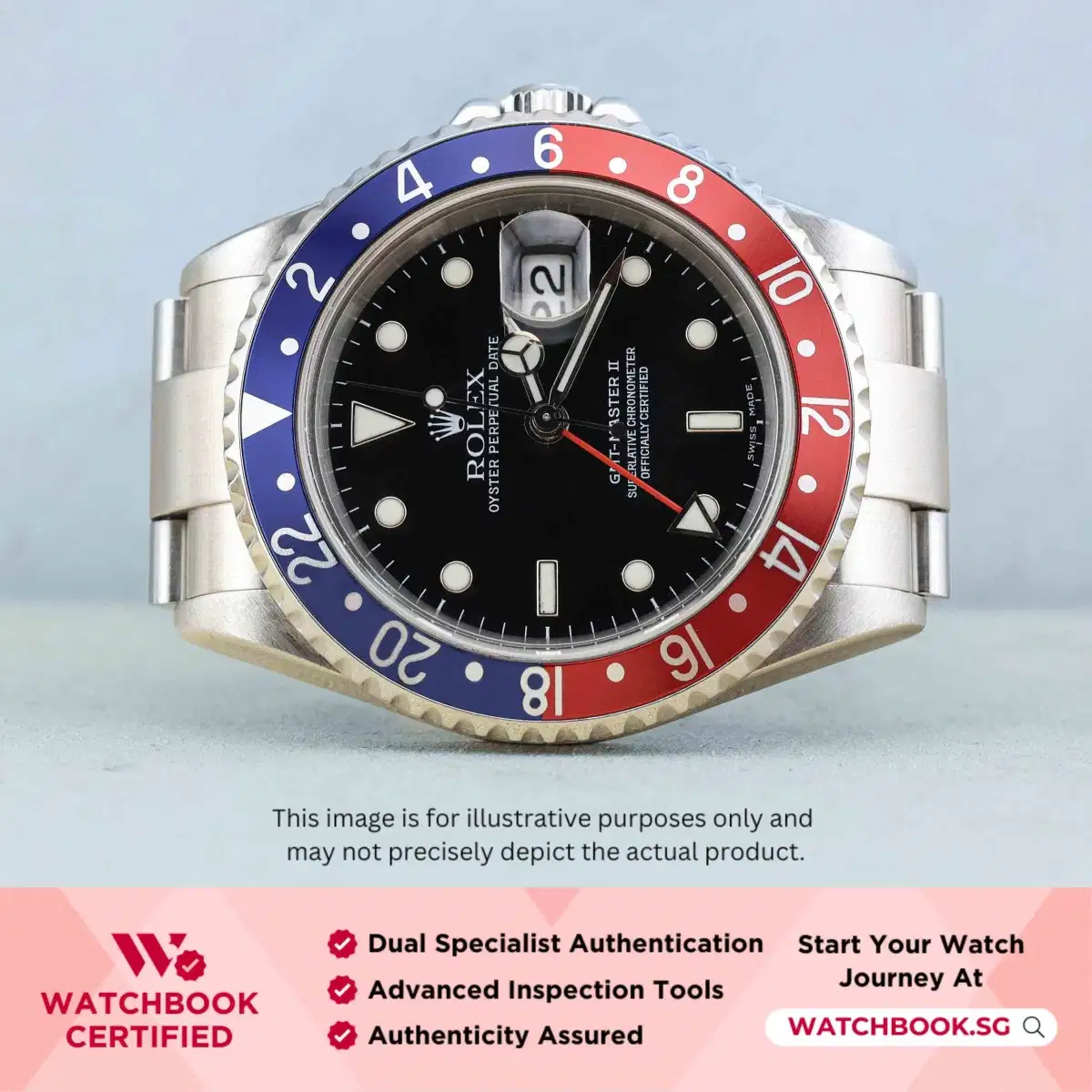 Rolex GMT Master II Pepsi 16710 Black Oyster thumbnail