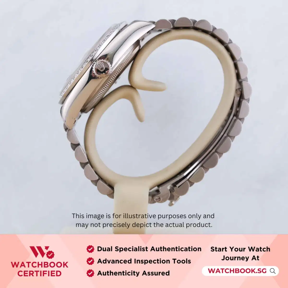 Rolex Daydate 18049 Silver w 8 Point and 2 Baguette Diamond President thumbnail