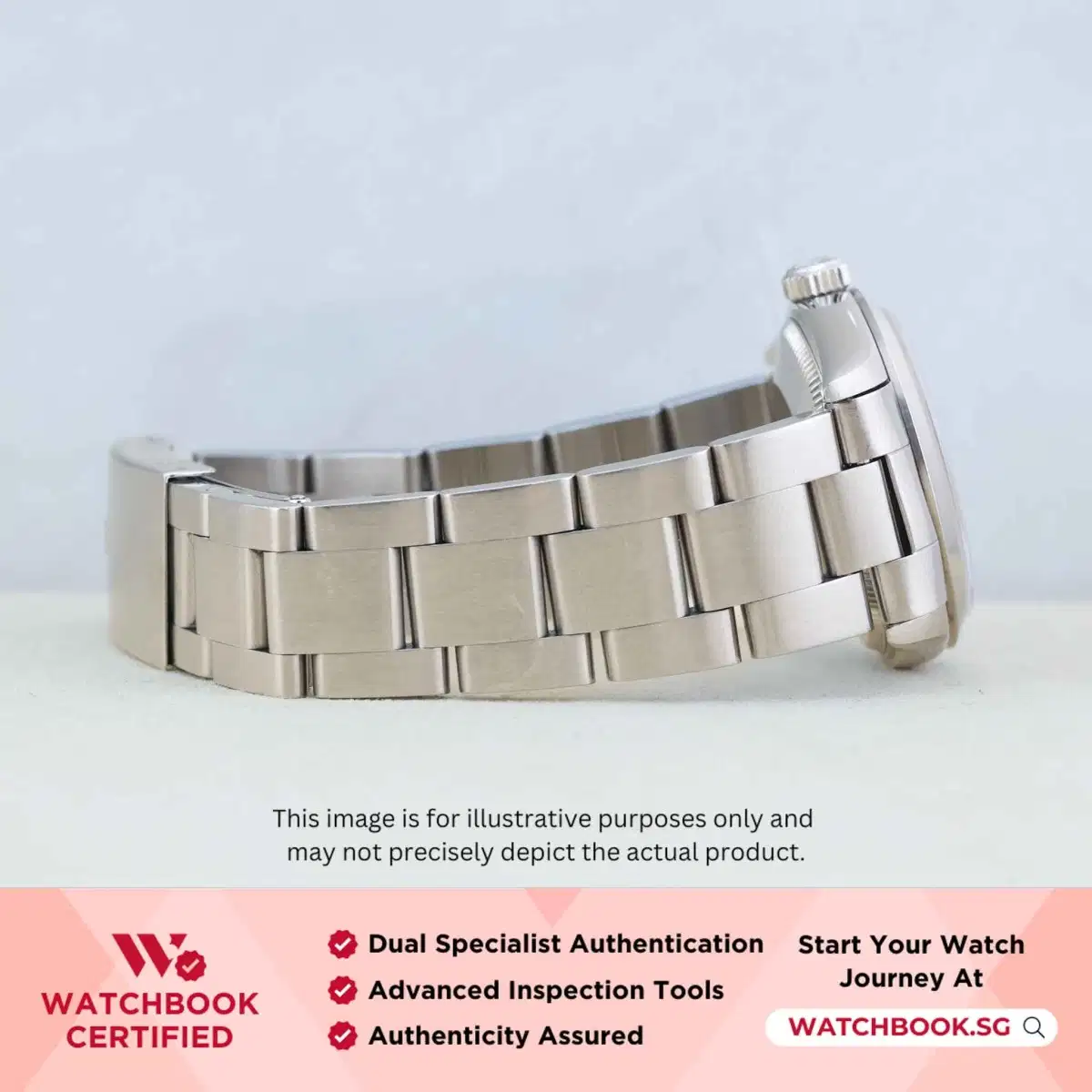 Rolex Oyster Perpetual 67480 Pink index w 3,6,9 Arabic Oyster thumbnail