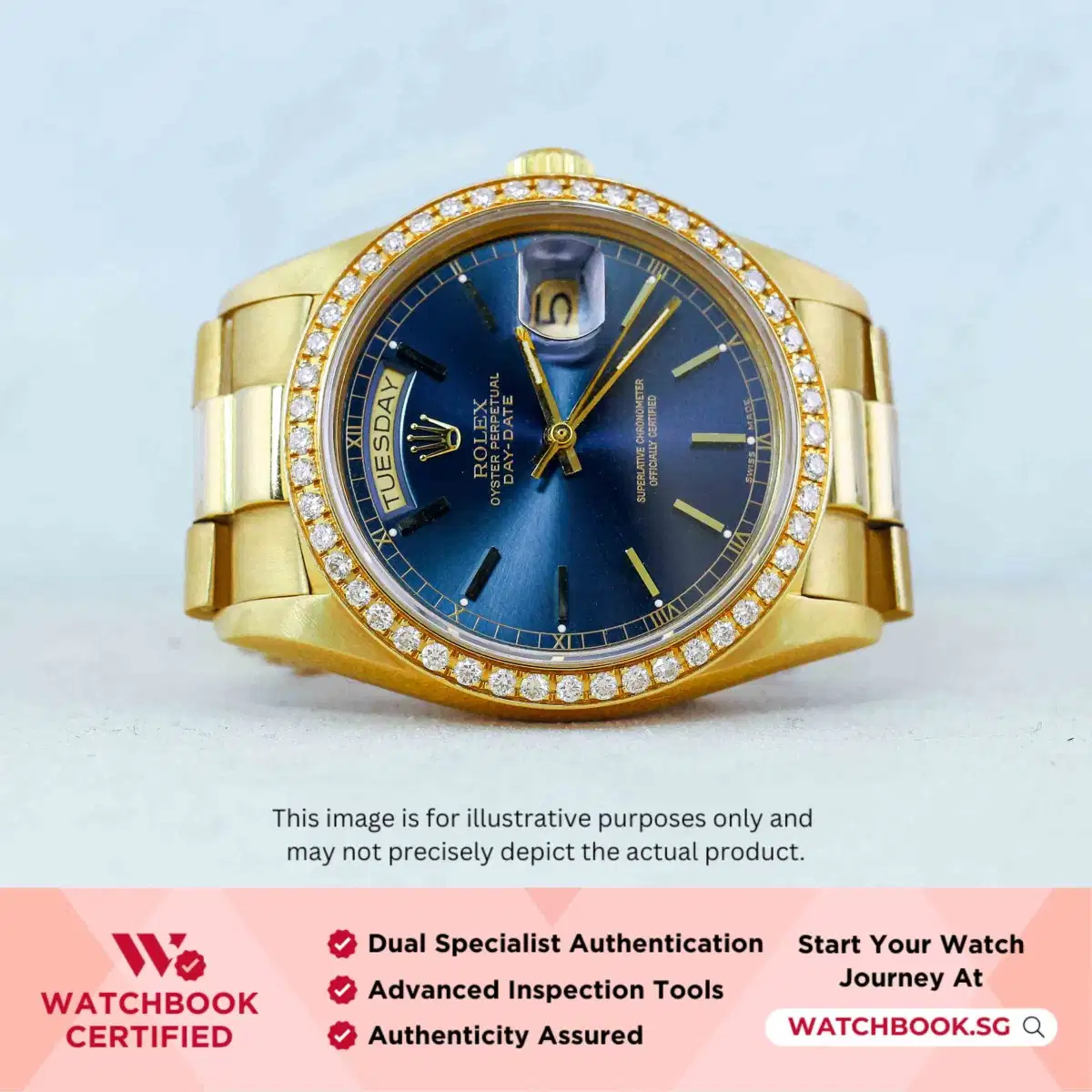 Rolex Daydate 18038 Blue President thumbnail