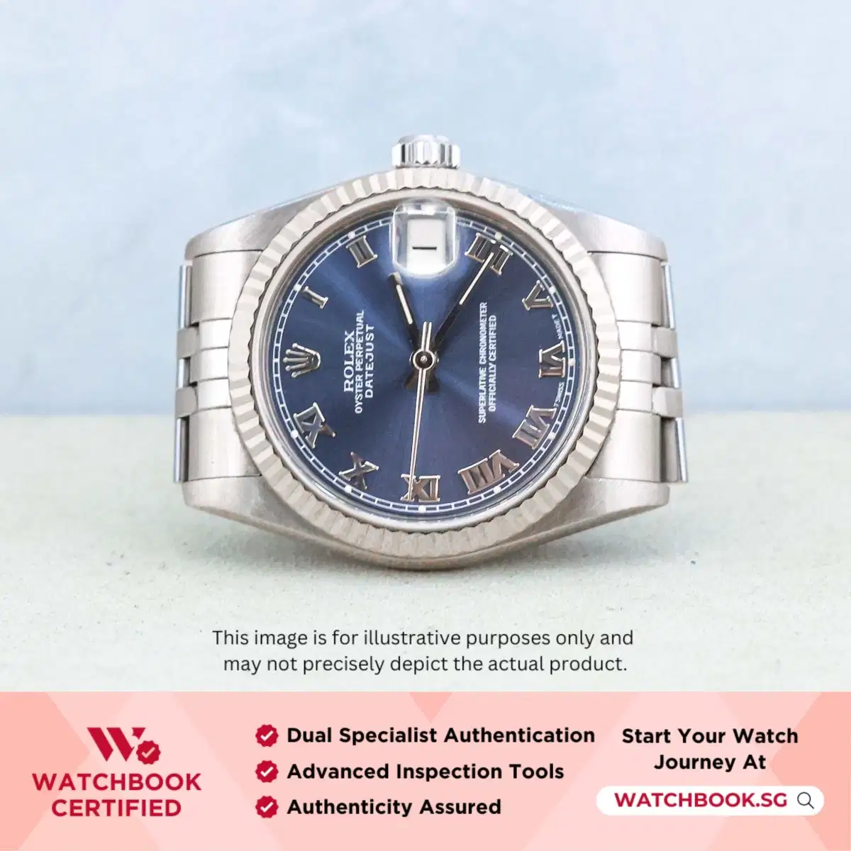 Rolex Datejust 68274 Blue Roman Jubilee thumbnail