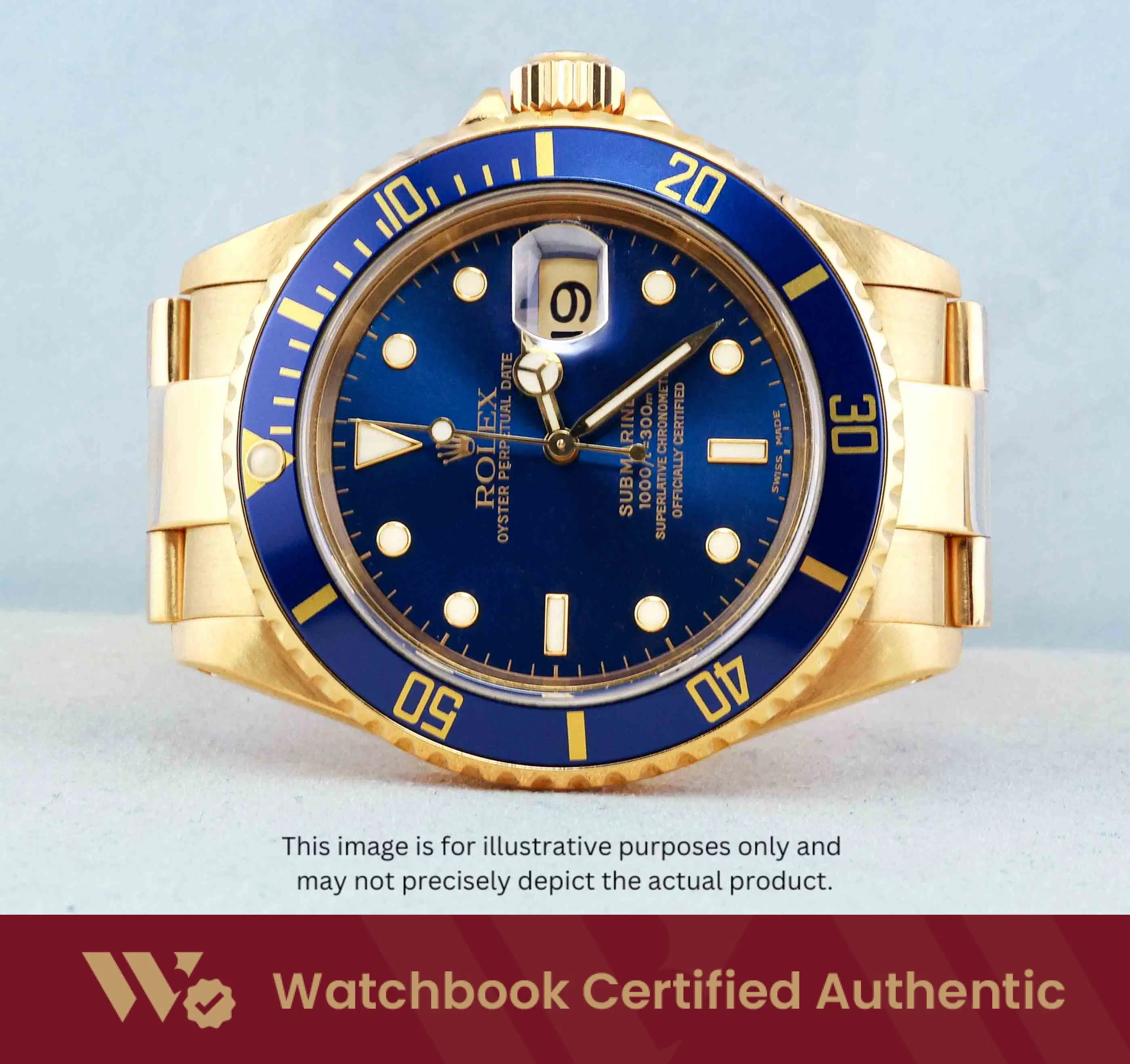 Rolex Submariner 16618LB Blue Sunburst Oyster thumbnail