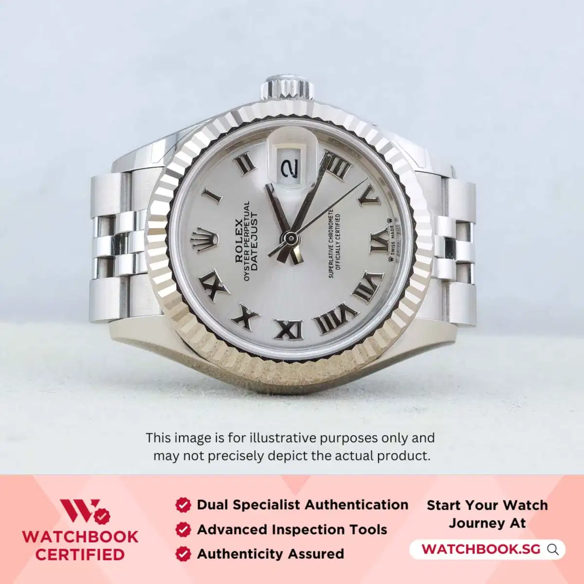Rolex Datejust 279174 Silver Roman Jubilee