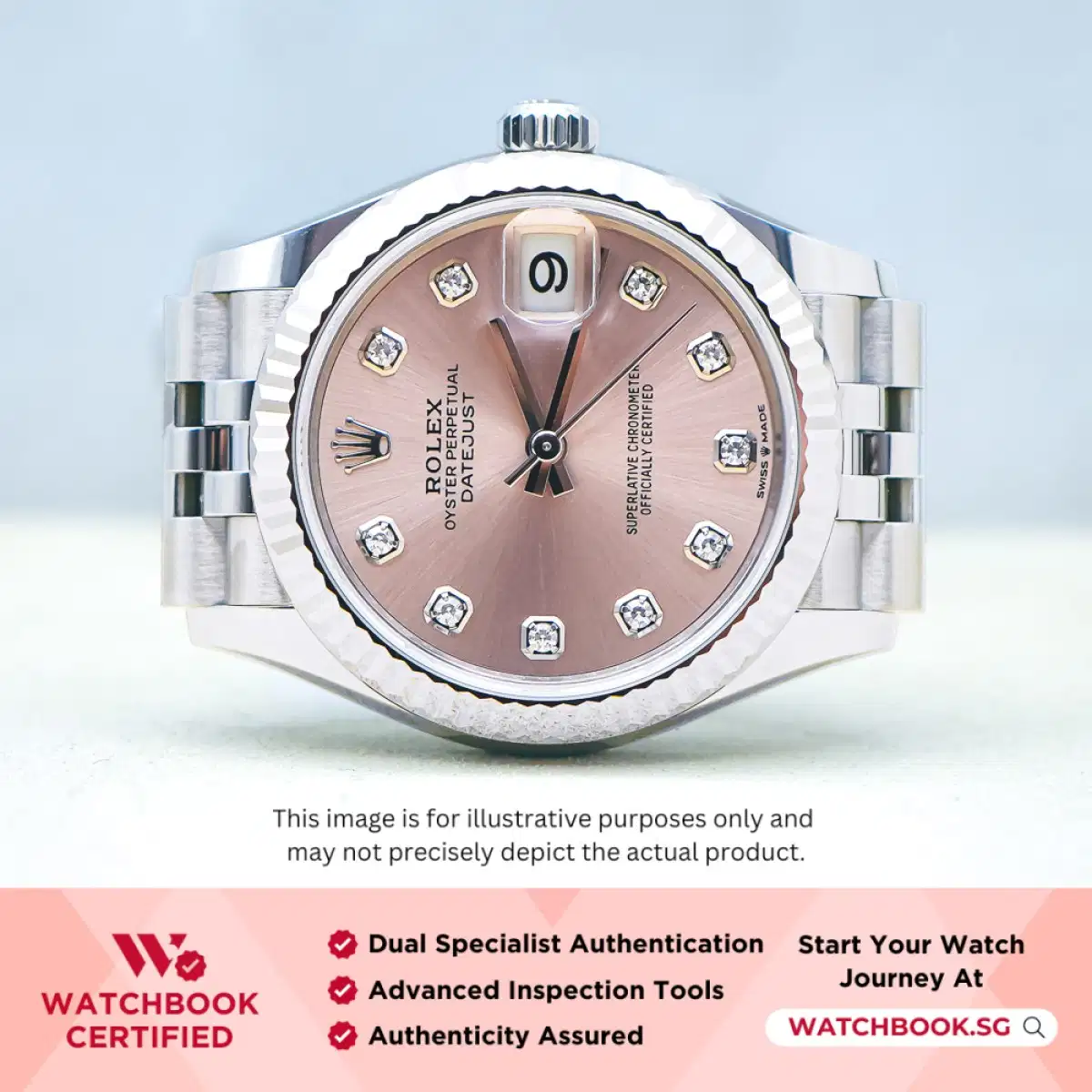 Rolex Datejust 278274 Pink w 10 Point Diamonds Jubilee