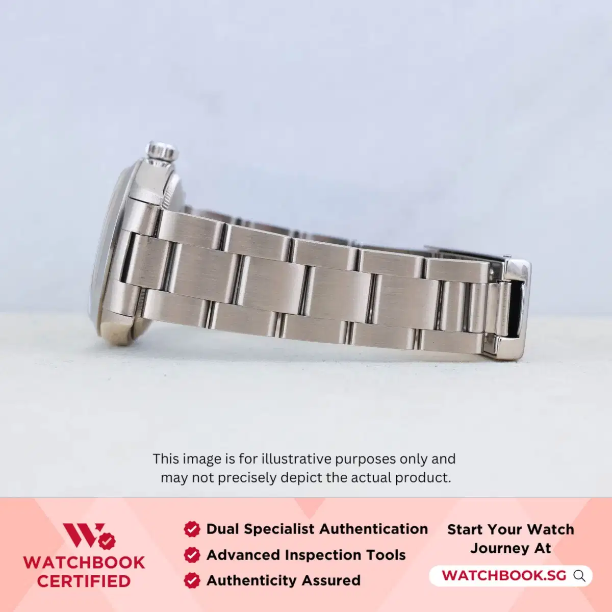 Rolex Oyster Perpetual 67480 Blue Index with 3,6,9 Arabic Oyster thumbnail