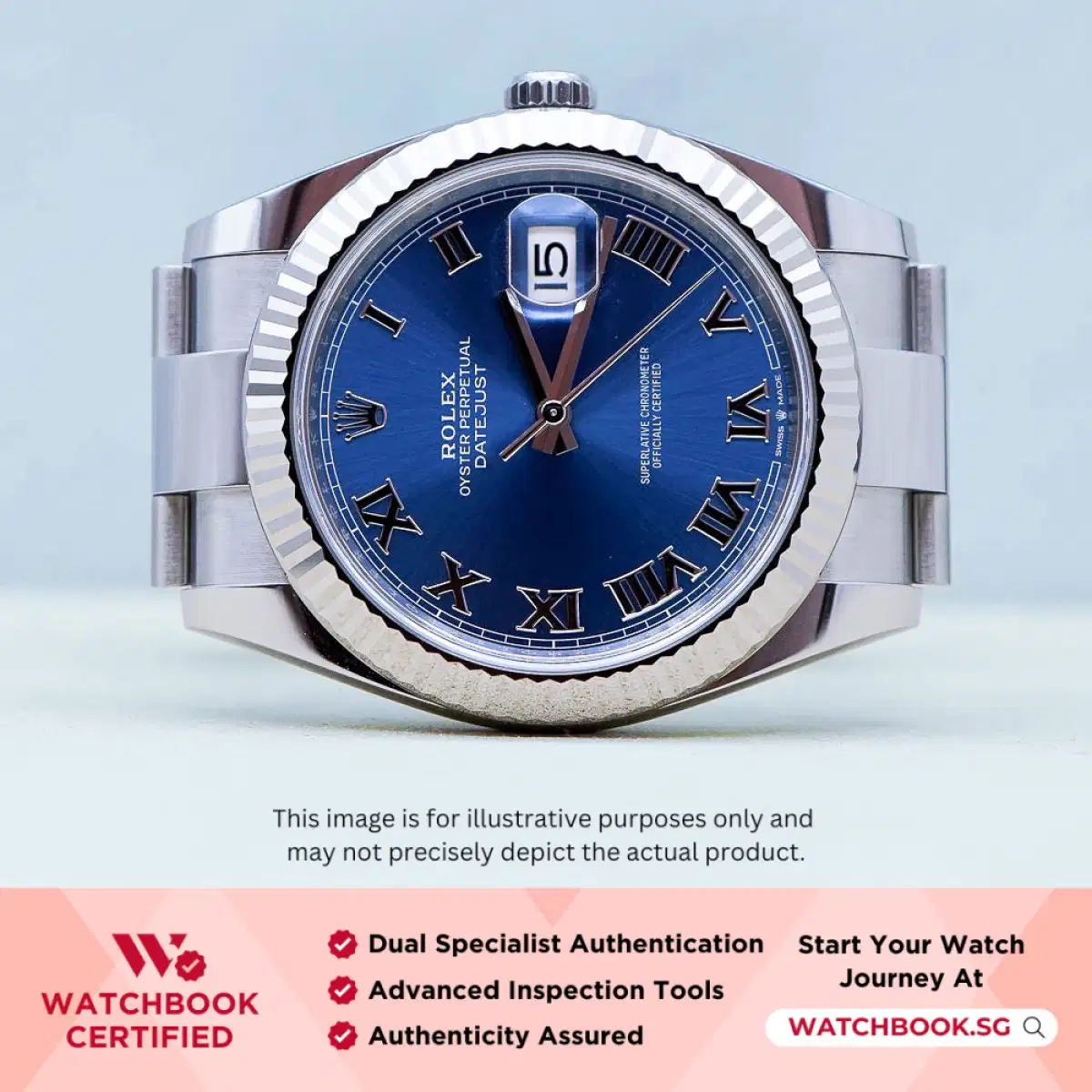 Rolex Datejust 126334 Azzurro Blue w Roman Oyster