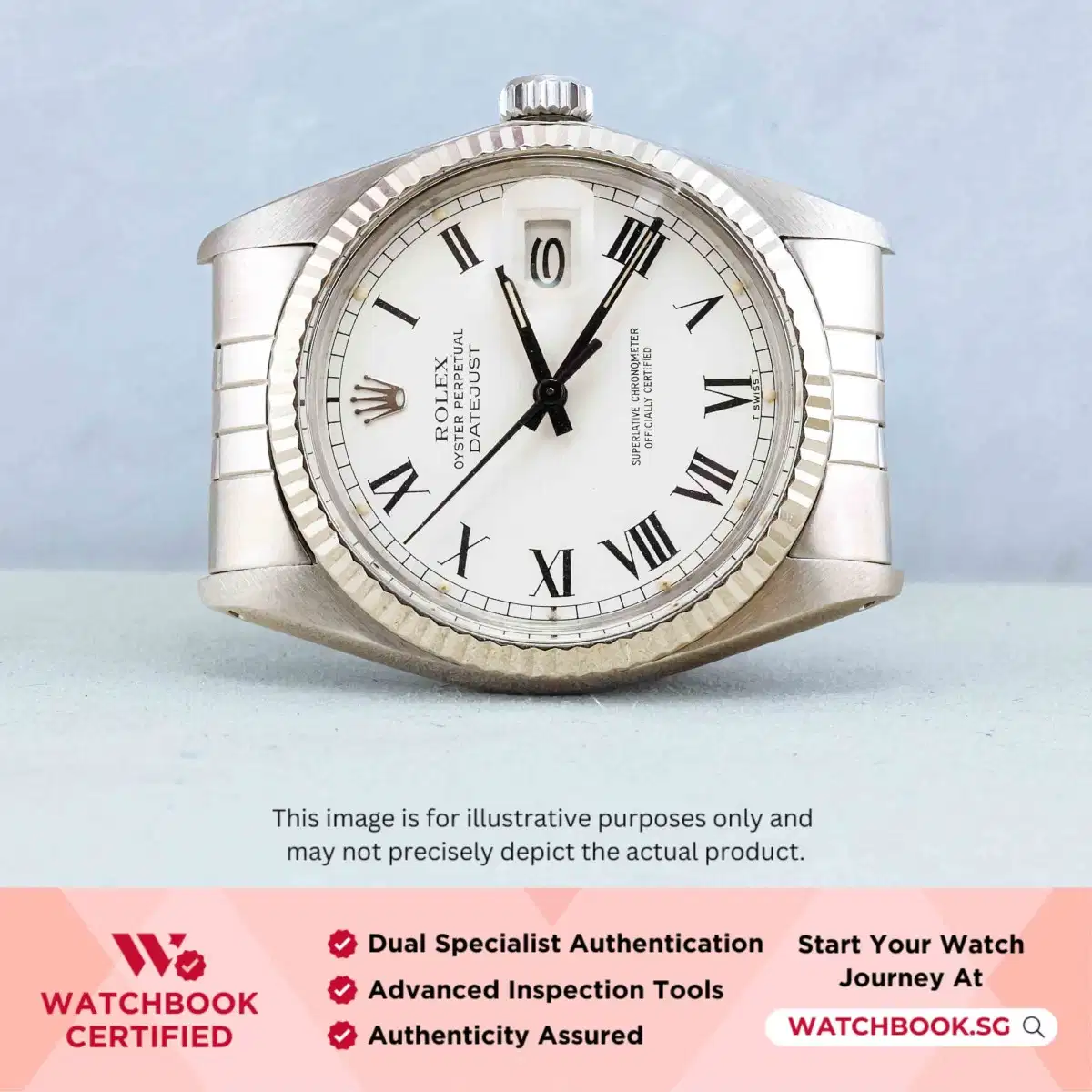 Rolex Datejust 16014 White Buckley Jubilee thumbnail