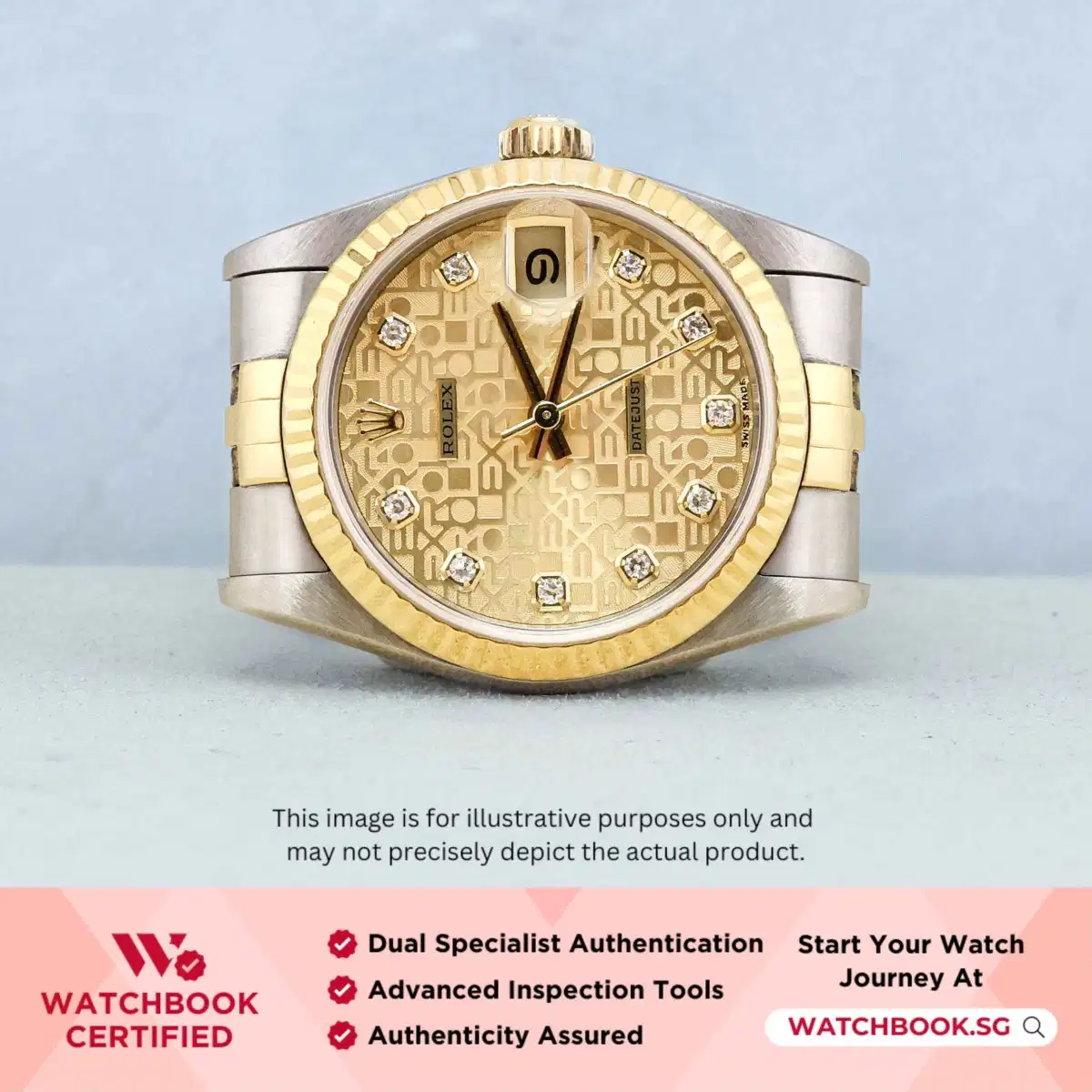 Rolex Datejust 68273 Champagne Computer w 10 Point Diamond Jubilee thumbnail