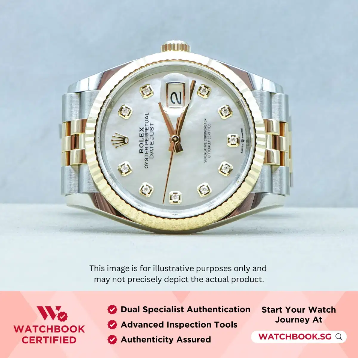 Rolex Datejust 126233 Mother of Pearl MOP w 10 Point Diamonds Jubilee