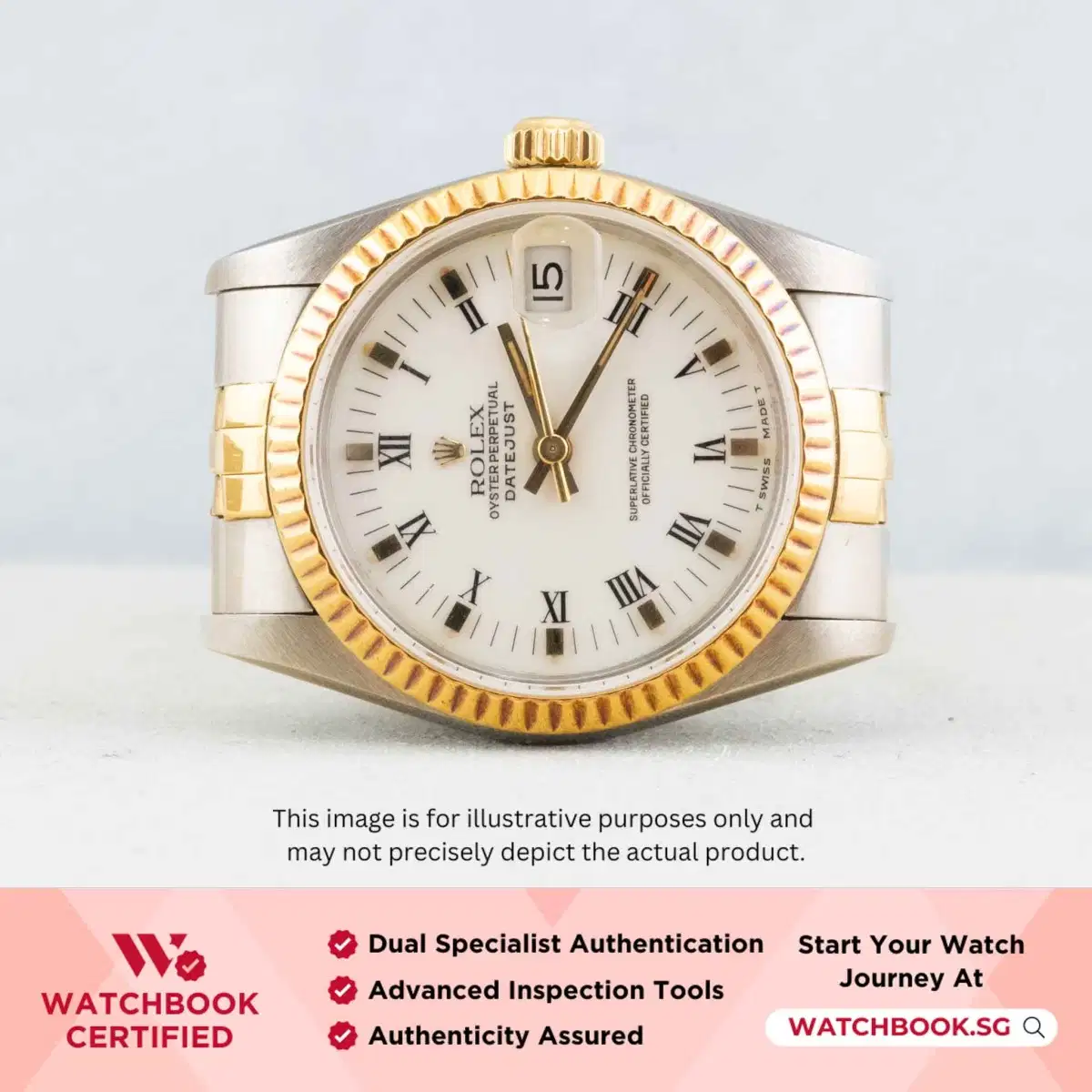 Rolex Datejust 68273 White Roman Jubilee thumbnail